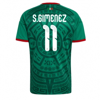 Billige Fotballdrakt Mexico Santiago Gimenez #11 Replika Hjemmedrakt VM 2026 Kortermet
